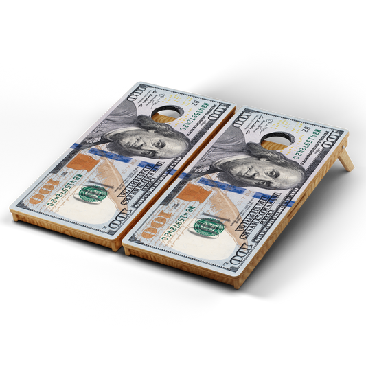 Professional Cornhole Boards – 5 Levels of Quality for Every Player - 100 Dollar Bill