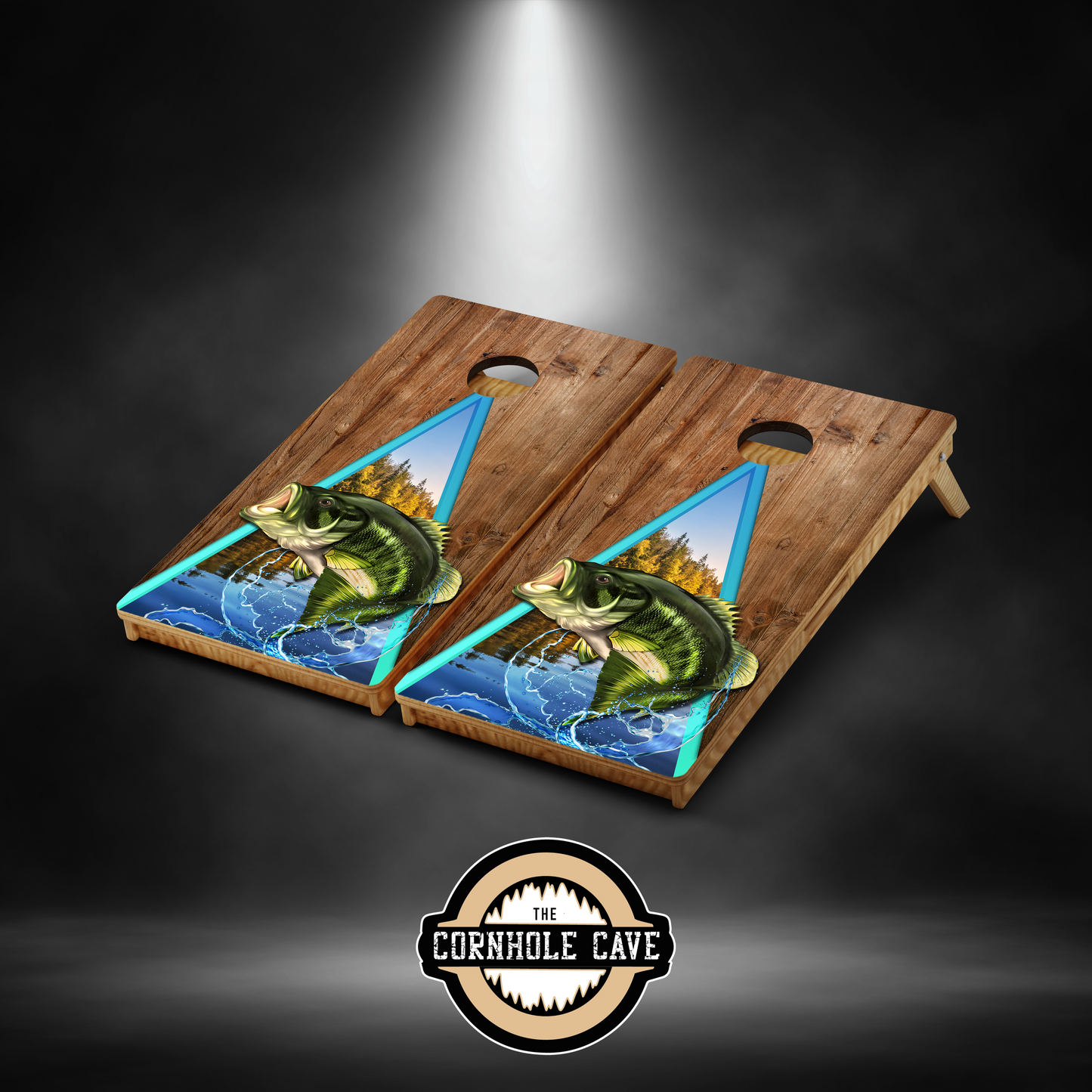 Pro Cornhole Boards - Bass Fishing