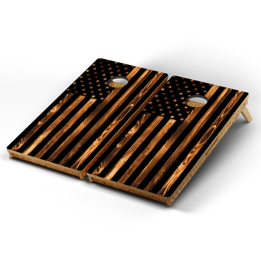 Professional Cornhole Boards – 5 Levels of Quality for Every Player - USA Burnt Wood Flag