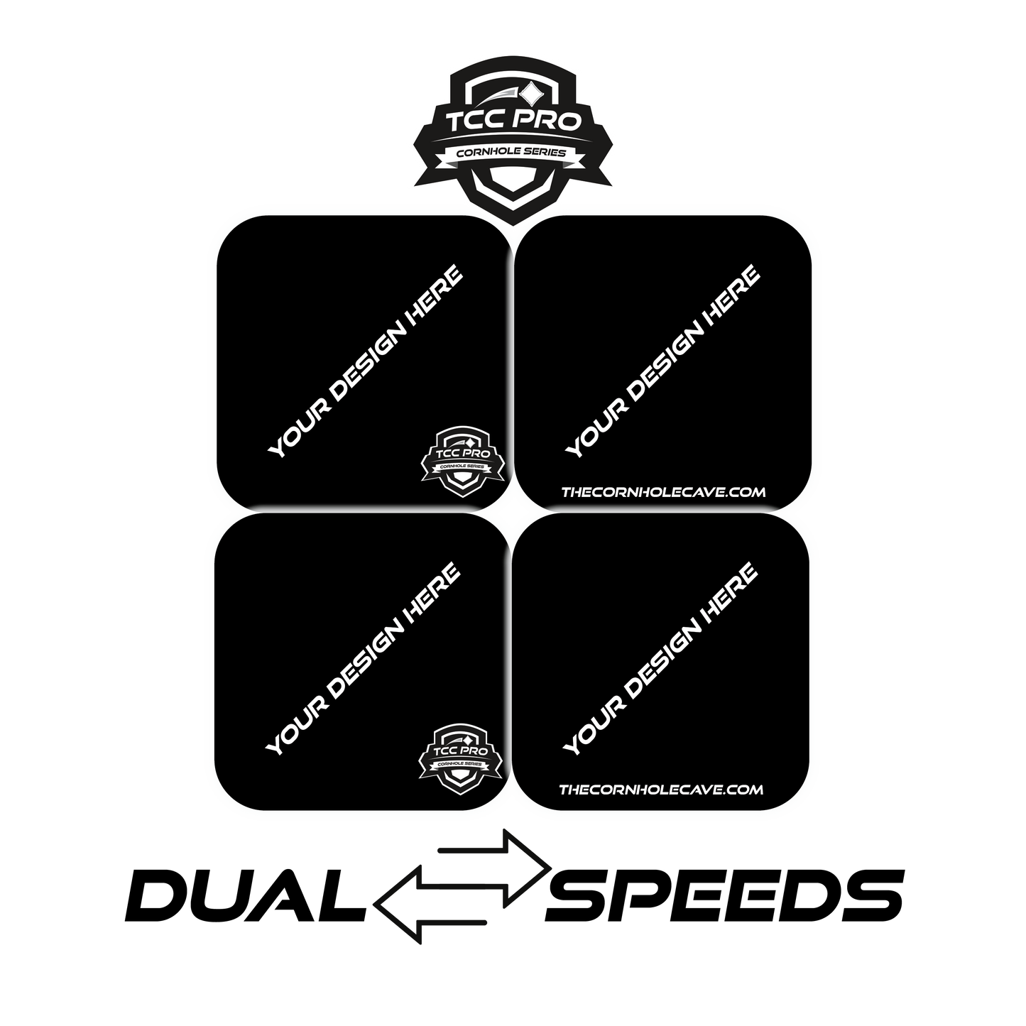 Custom Elite Pro Cornhole Bags – Set of 4 - Extra Hole Friendly & 5x Longer Lasting