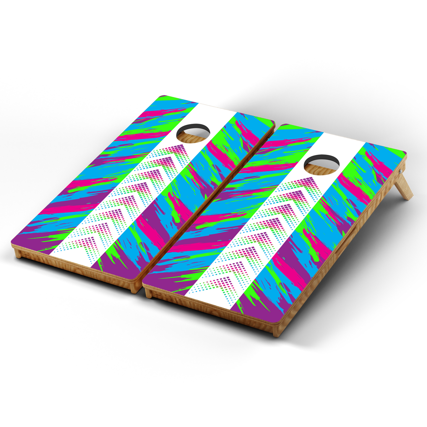Professional Cornhole Boards – 5 Levels of Quality for Every Player - Multicolor Directional Grunge