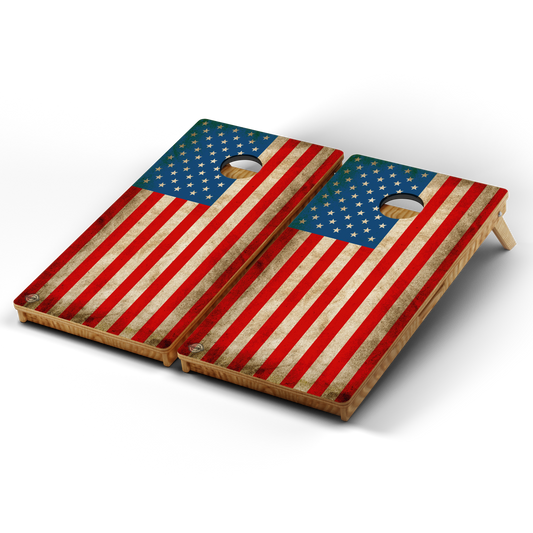 Professional Cornhole Boards – 5 Levels of Quality for Every Player - Distressed US Flag
