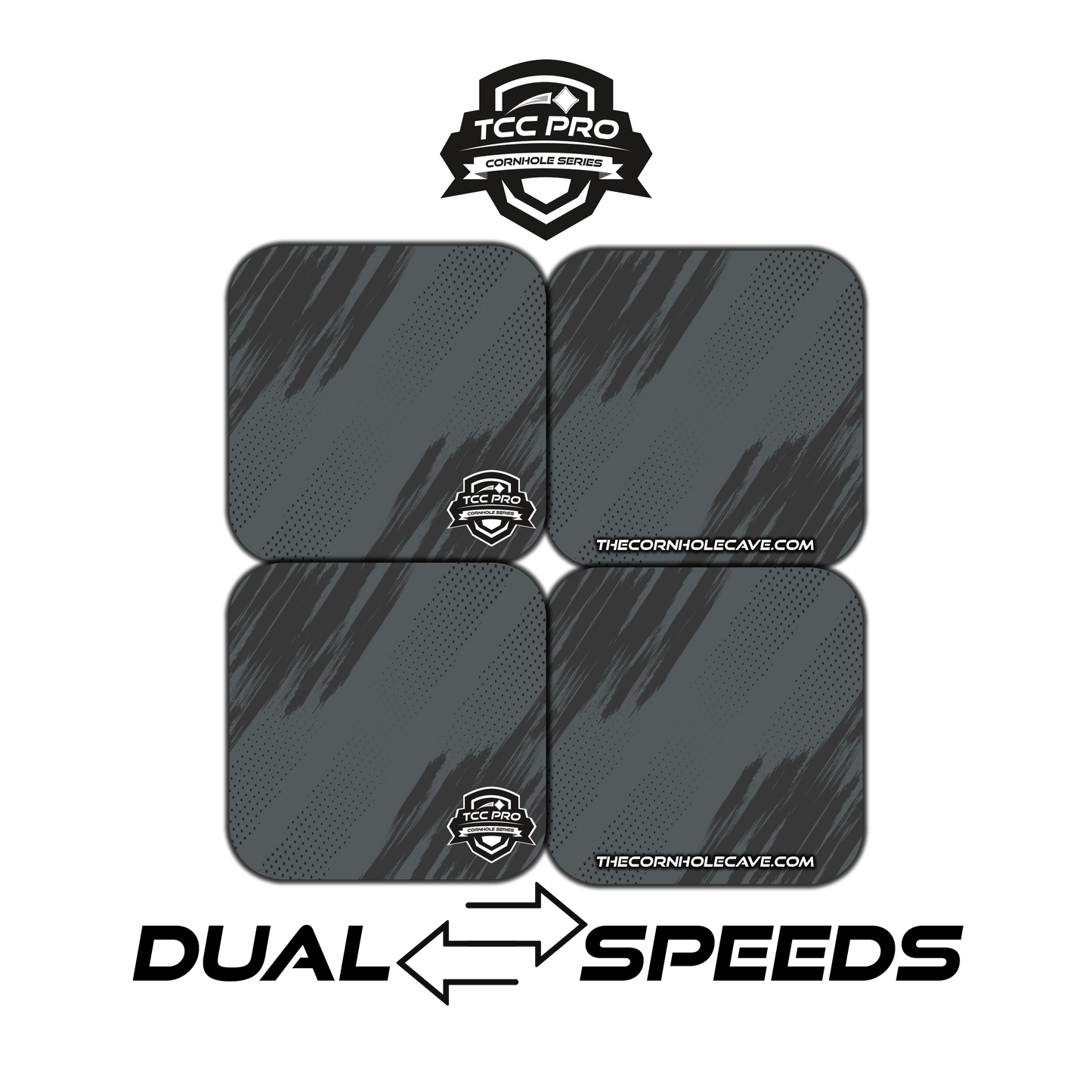 Elite Pro Cornhole Bags – Set of 4 - Extra Hole Friendly & 5x Longer Lasting - Grey