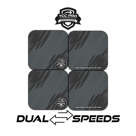 Elite Pro Cornhole Bags –  Set of 4 - Extra Hole Friendly & 5x Longer Lasting - Grey