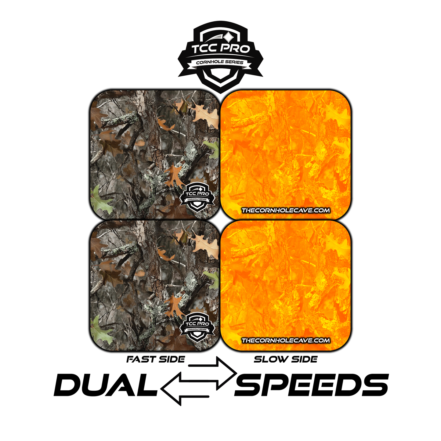 Elite Pro Cornhole Bags – Set of 4 - Extra Hole Friendly & 5x Longer Lasting - Hunting Camoflauge