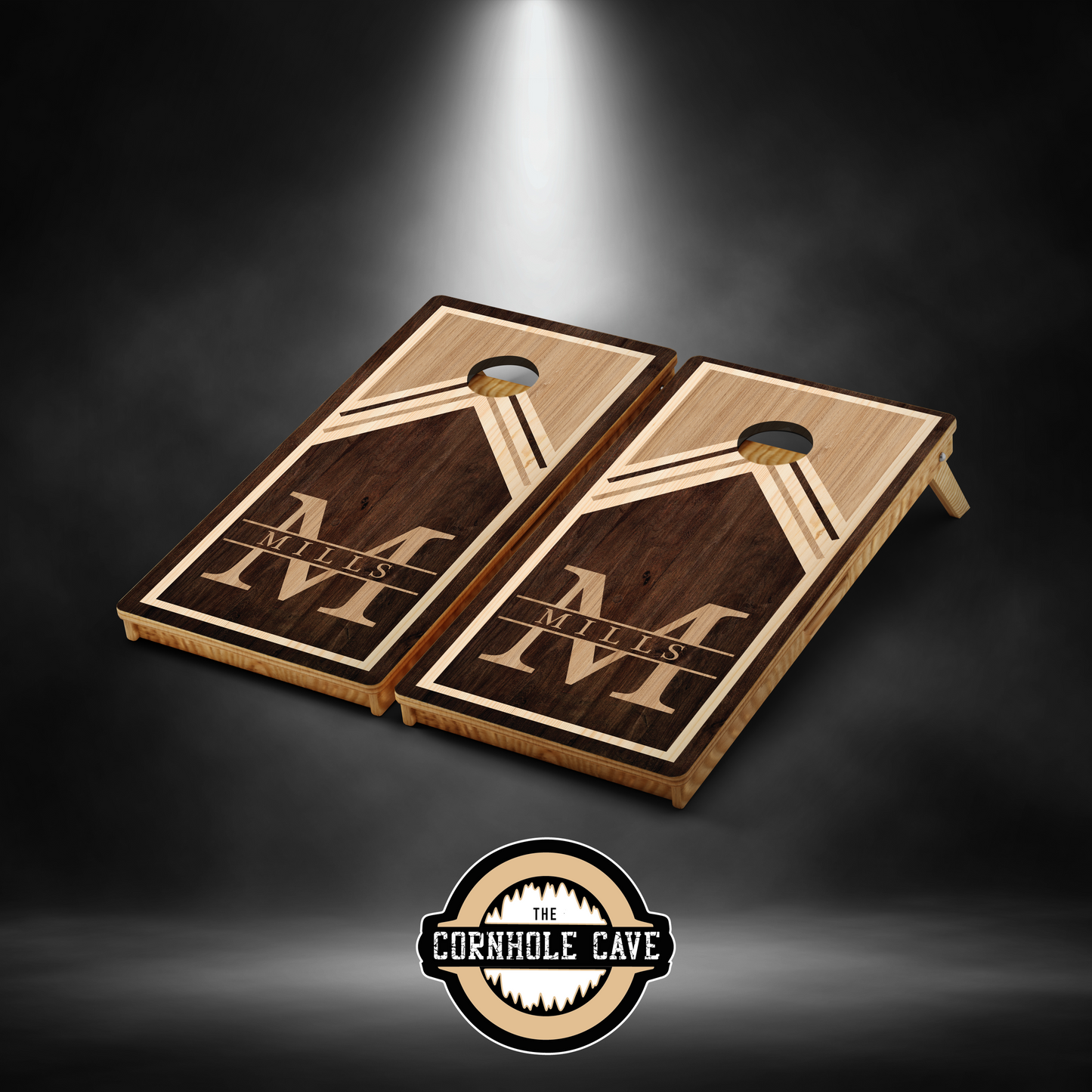 Pro Cornhole Boards - Wedding & Family Monogram 1 - Your Name