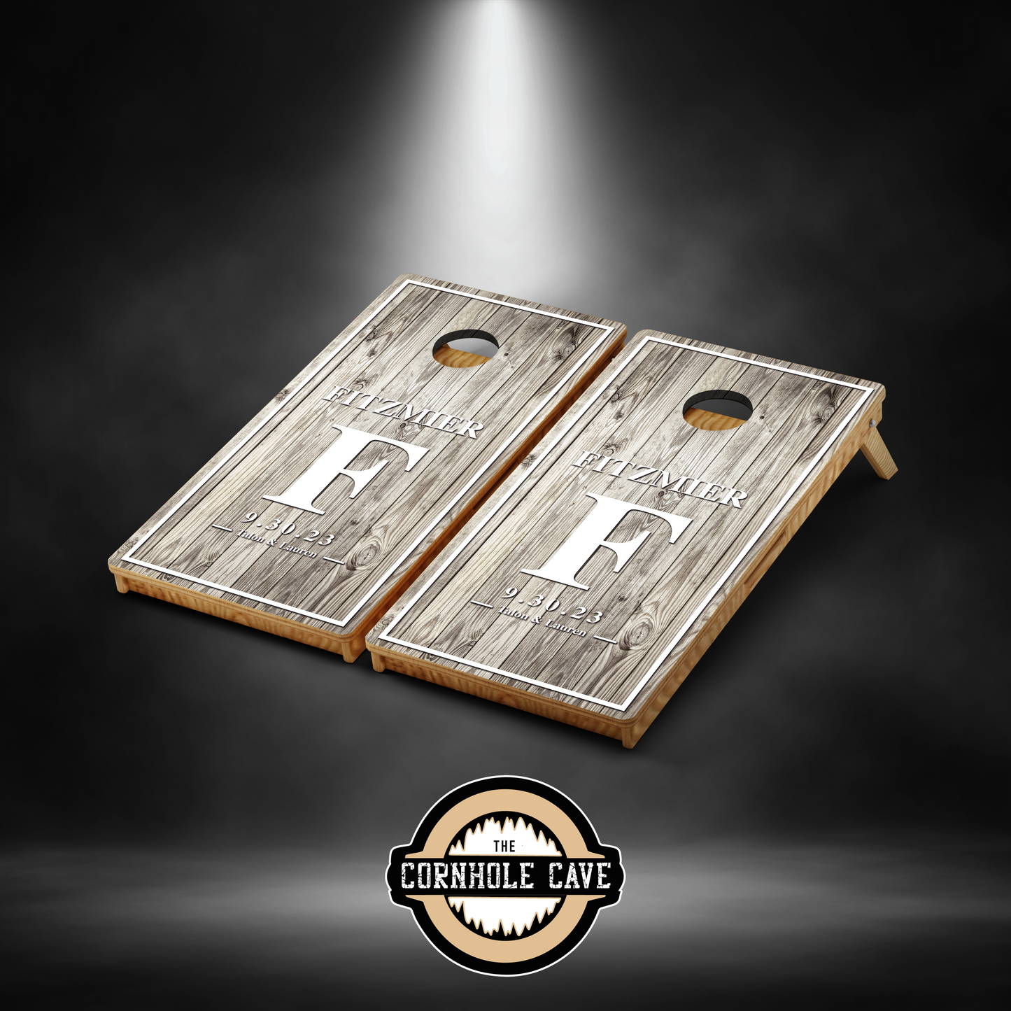 Pro Cornhole Boards - Wedding & Family Monogram 3 - Your Name