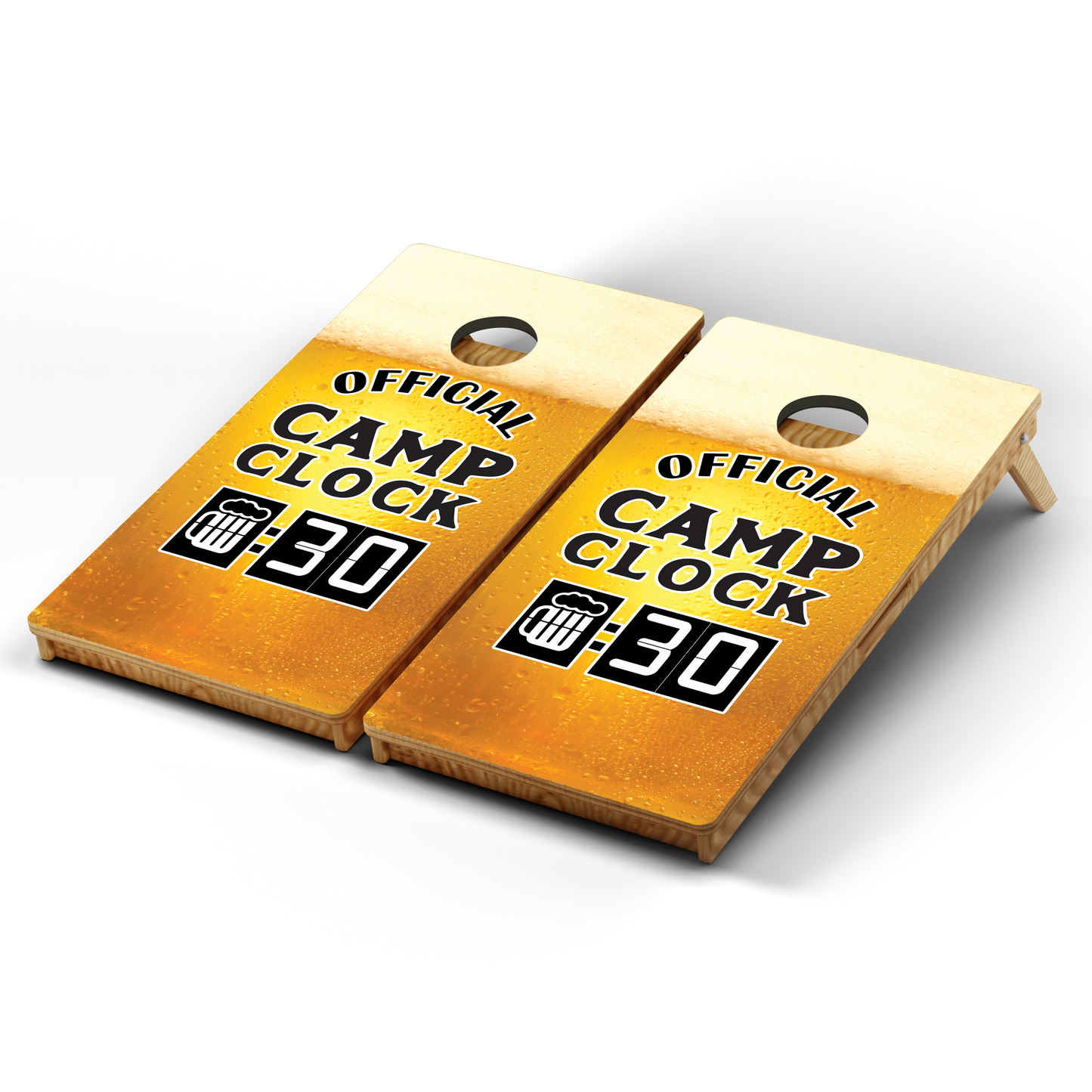 Professional Cornhole Boards – 5 Levels of Quality for Every Player - Official Camp Clock Beer:30
