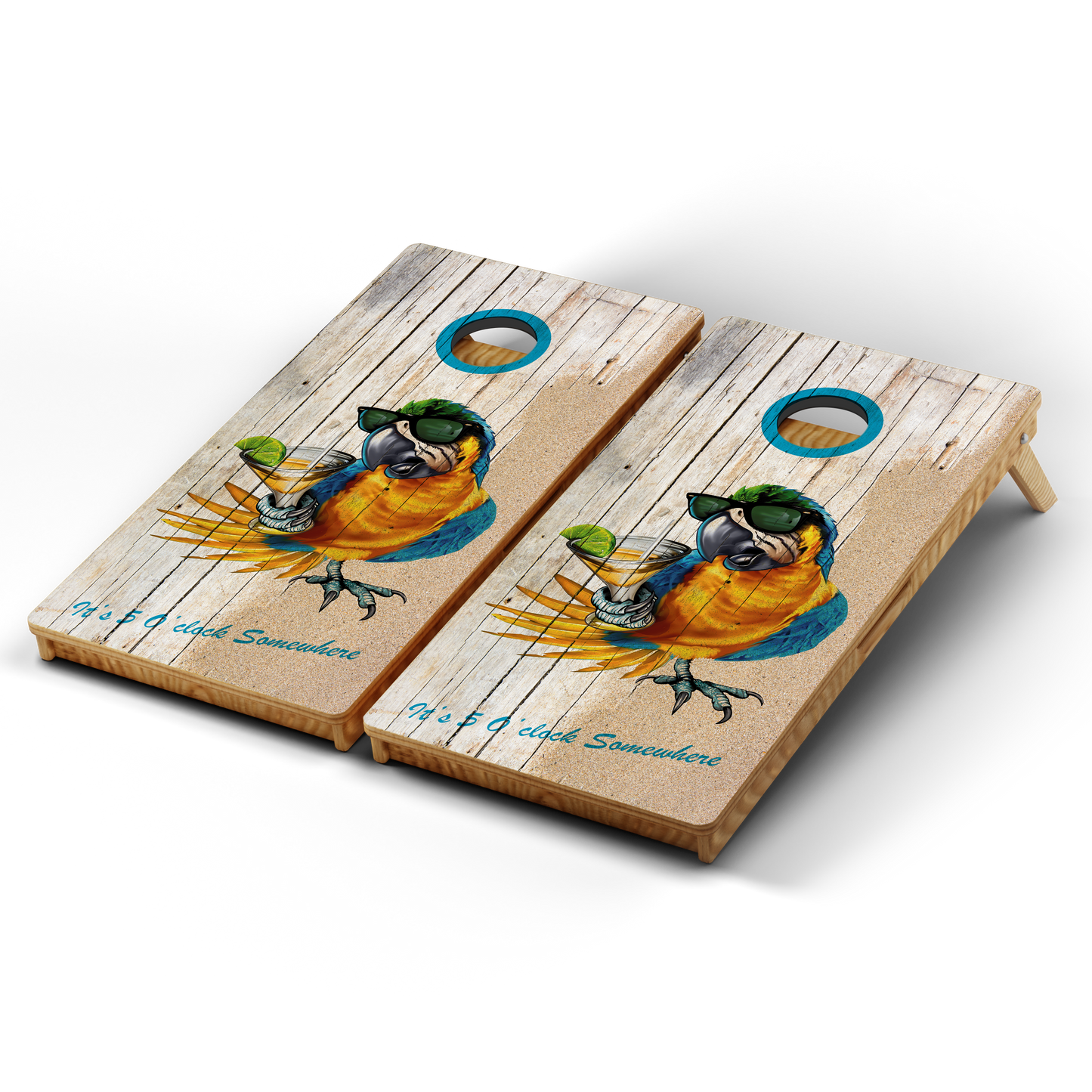 Professional Cornhole Boards – 5 Levels of Quality for Every Player - Party Parrot It's 5 O'Clock Somewhere