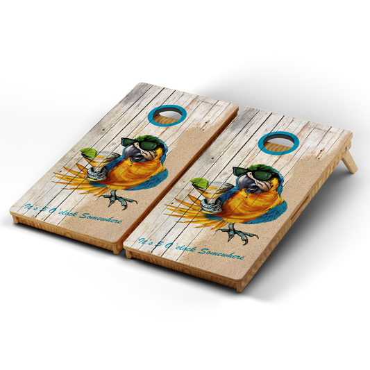Professional Cornhole Boards – 5 Levels of Quality for Every Player - Party Parrot It's 5 O'Clock Somewhere