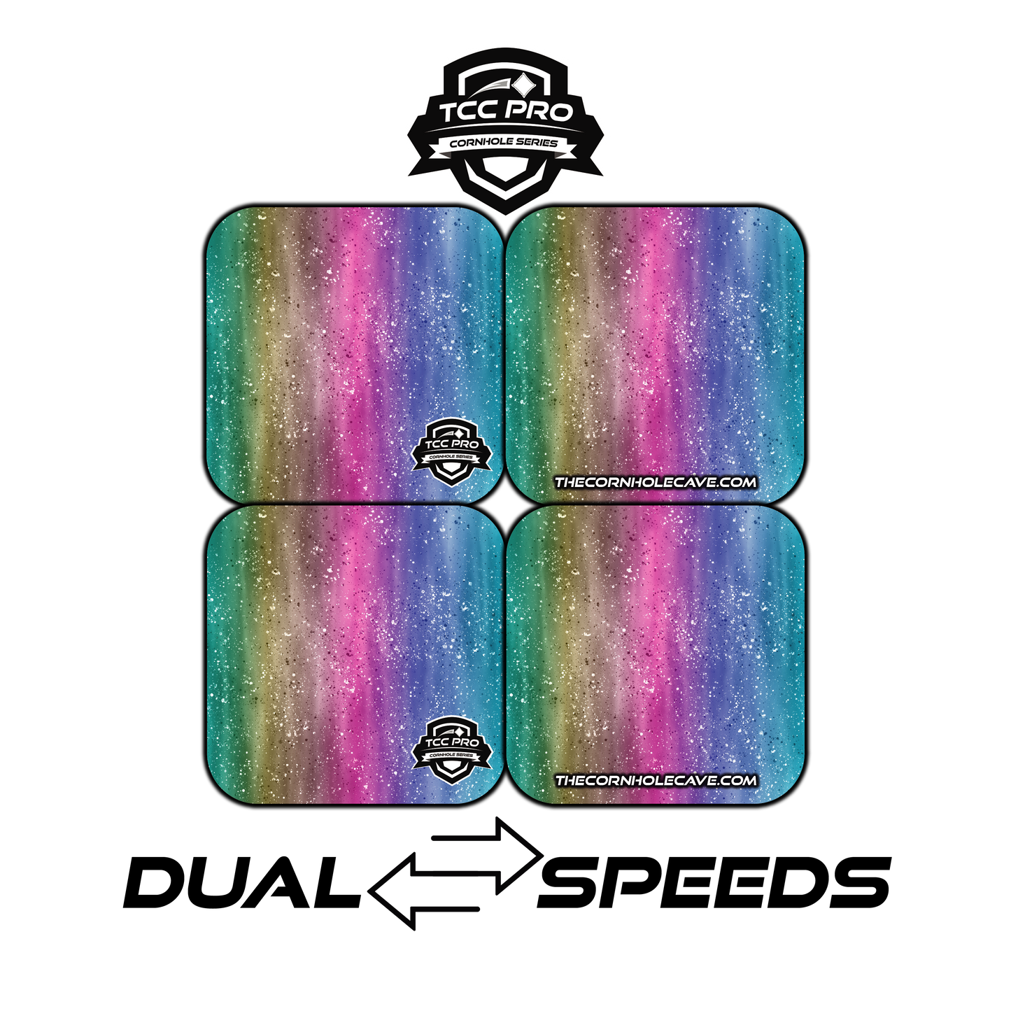 Elite Pro Cornhole Bags – Set of 4 - Extra Hole Friendly & 5x Longer Lasting - Pastel Glitter