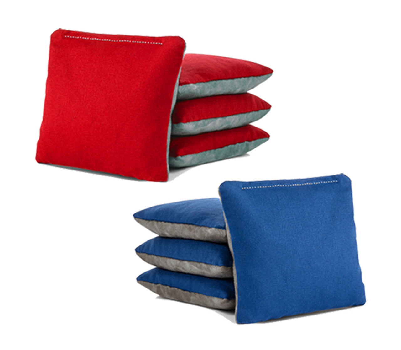 Set of 8 All Weather Resin Filled Regulation Stick & Slick Bags - Blue & Red