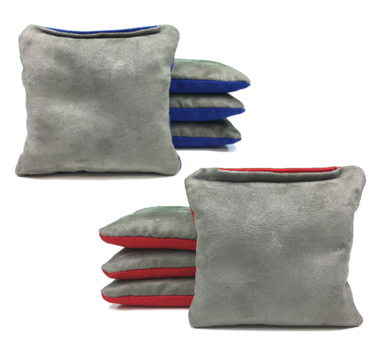 Set of 8 All Weather Resin Filled Regulation Stick & Slick Bags - Blue & Red
