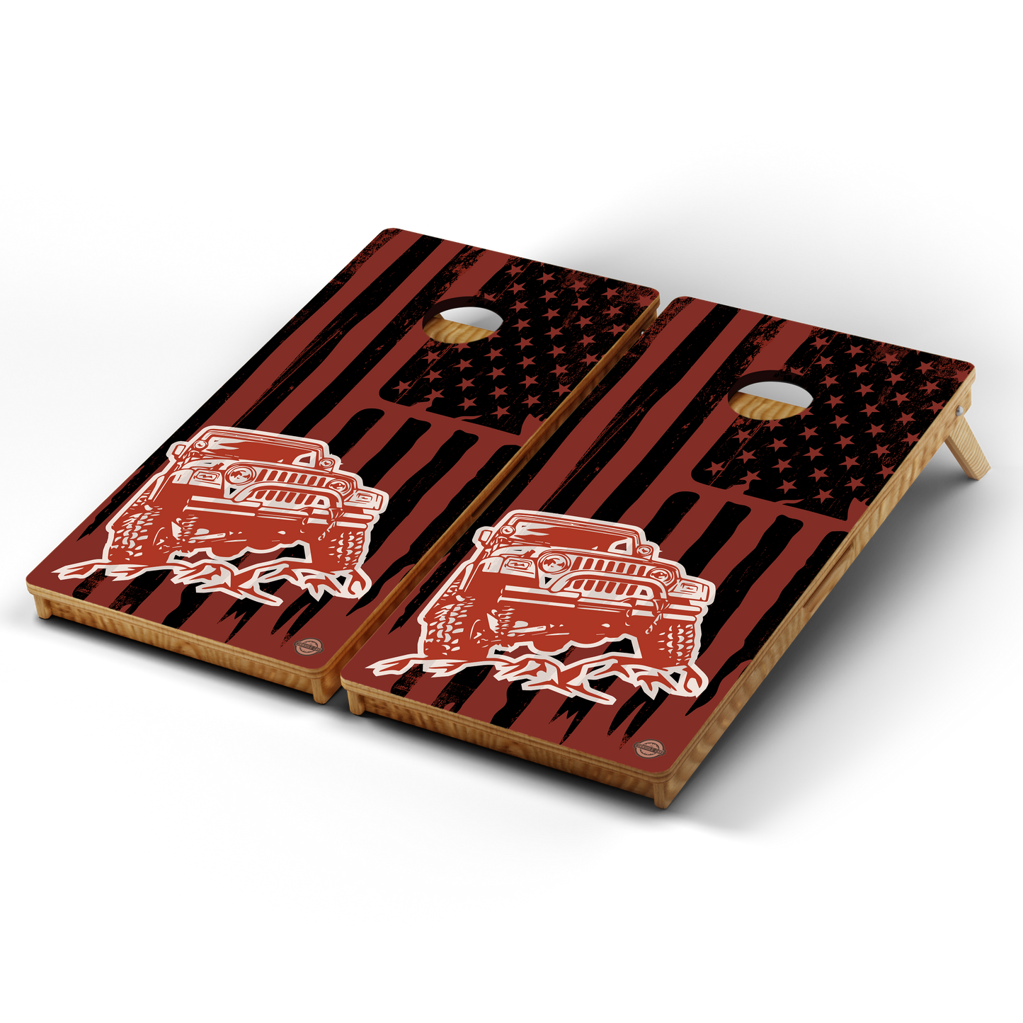 Professional Cornhole Boards – 5 Levels of Quality for Every Player - US Flag Jeep