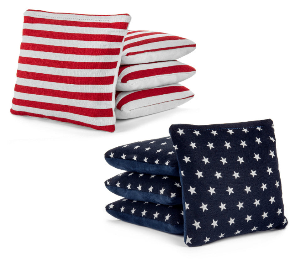 Set of 8 All Weather Resin Filled Regulation Stick & Slick Bags - Stars & Stripes