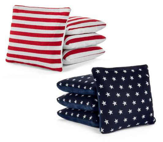 Set of 8 All Weather Resin Filled Regulation Stick & Slick Bags - Stars & Stripes