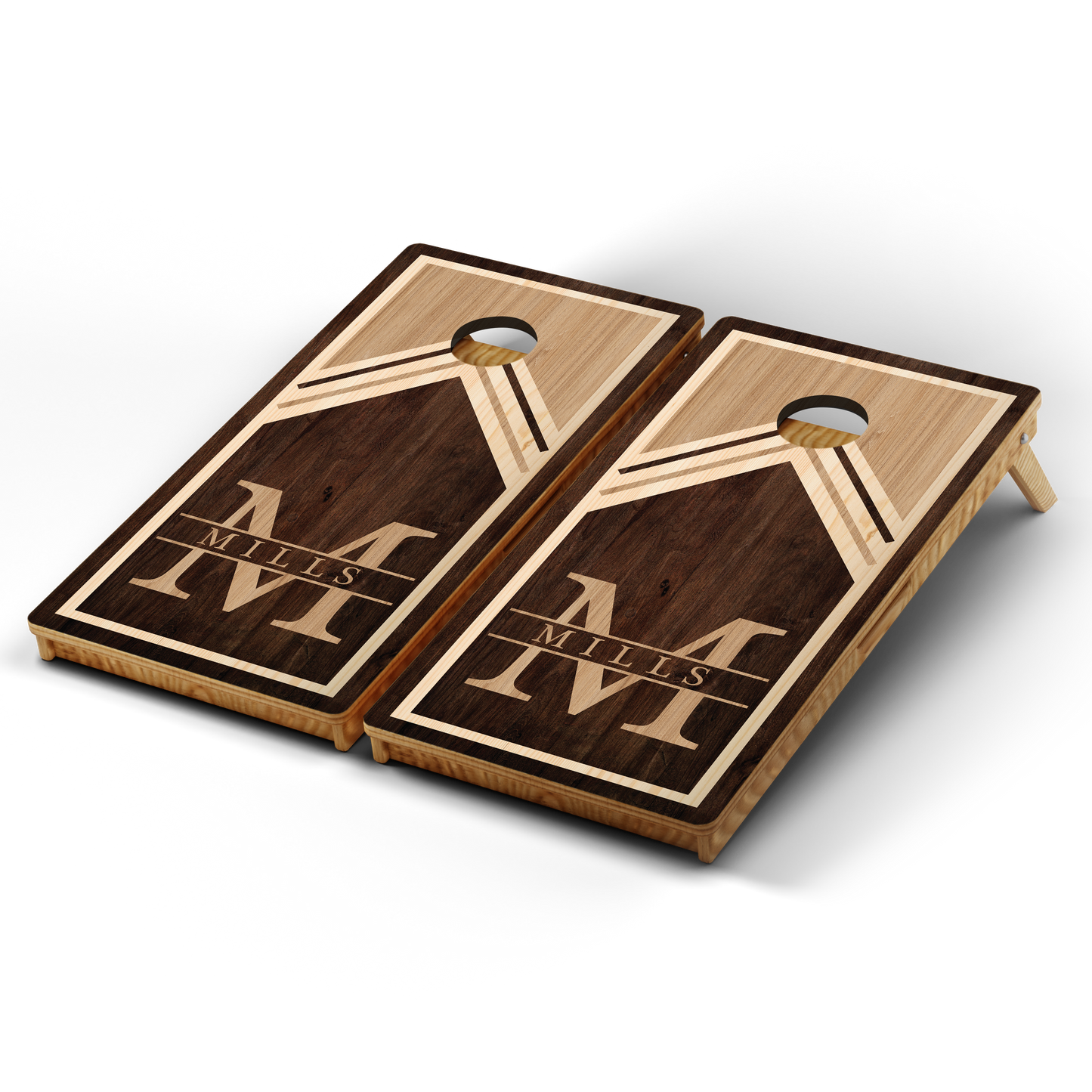 Professional Cornhole Boards – 5 Levels of Quality for Every Player - Family/Wedding Monogram 1