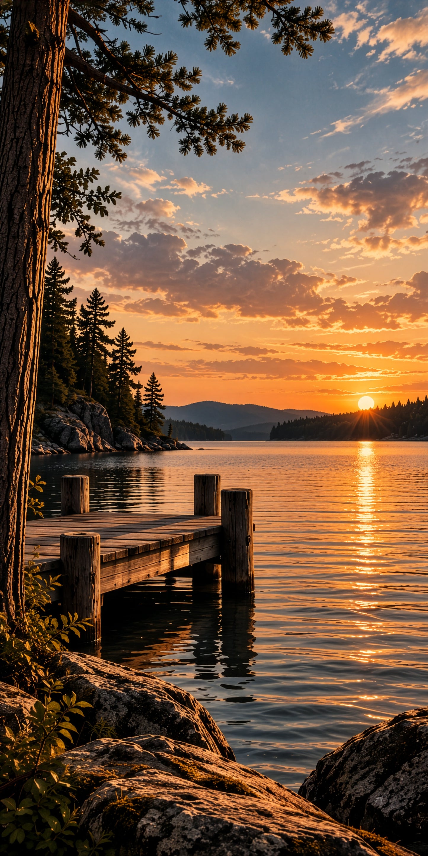 Lakeside Sunset | The Lake Life Collection | Professional Cornhole Boards