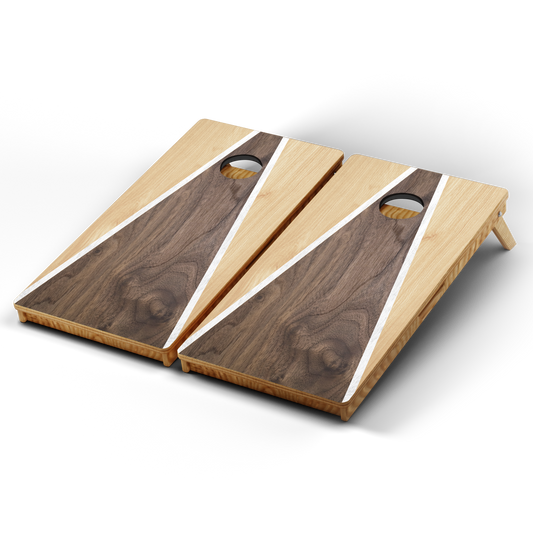 Light Wood Triangle | The Rustic Collection | Professional Cornhole Boards