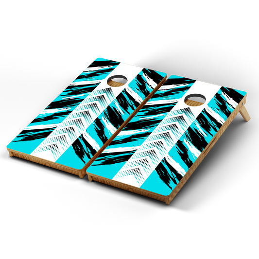 Professional Cornhole Boards – 5 Levels of Quality for Every Player - Turquoise Directional Grunge