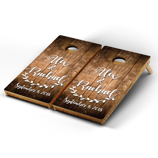 Professional Cornhole Boards – 5 Levels of Quality for Every Player - Custom Name Wood Monogram