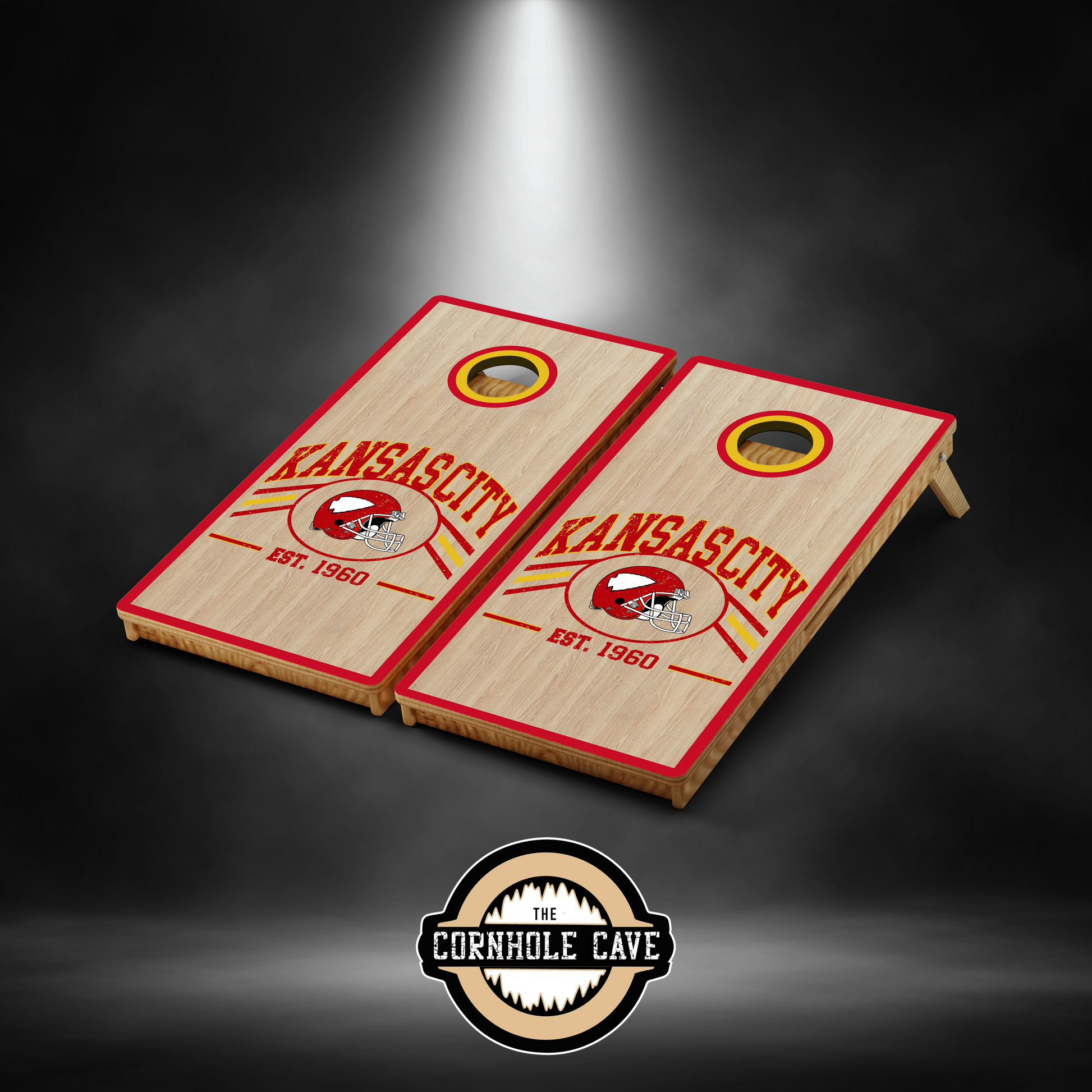 Hand painted Kansas City Chiefs cornhole boards  Cornhole designs, Diy  cornhole boards, Cornhole boards