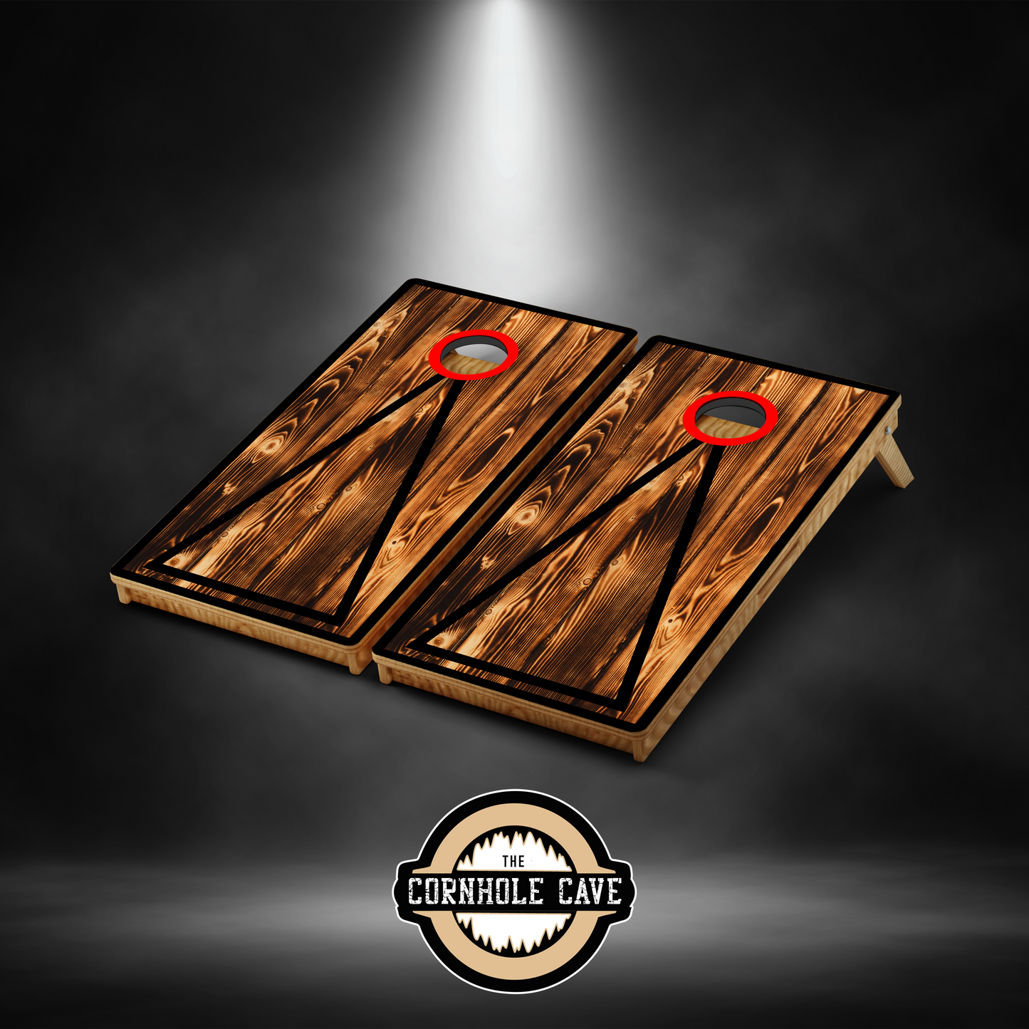 Pro Cornhole Boards - Burnt Wood Triangle