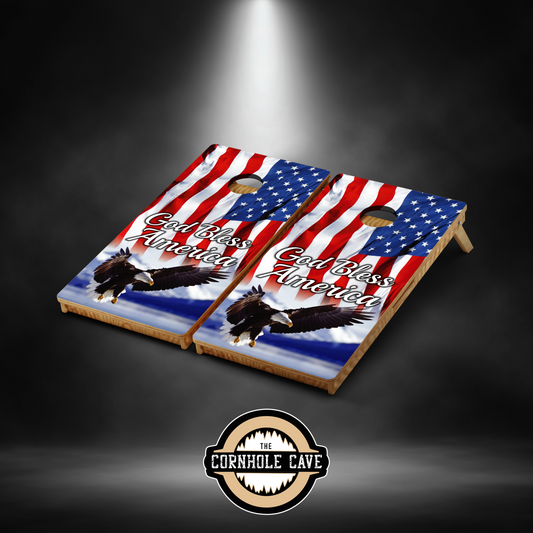 Pro Cornhole Boards - God Bless America