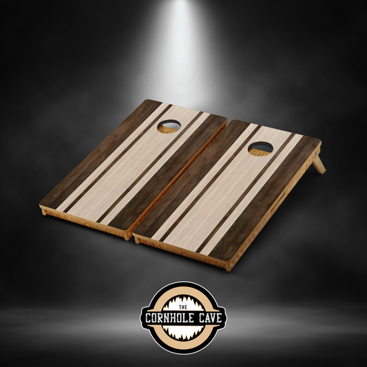 Elite Cornhole Boards - Wood Stripe