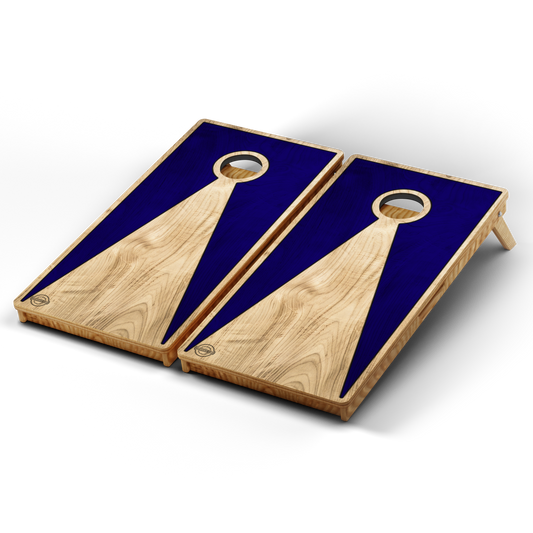 Professional Cornhole Boards – 5 Levels of Quality for Every Player - Navy Wooden Keyhole