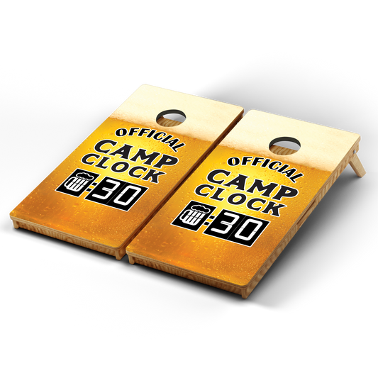 Professional Cornhole Boards – 5 Levels of Quality for Every Player - Official Camp Clock Beer:30