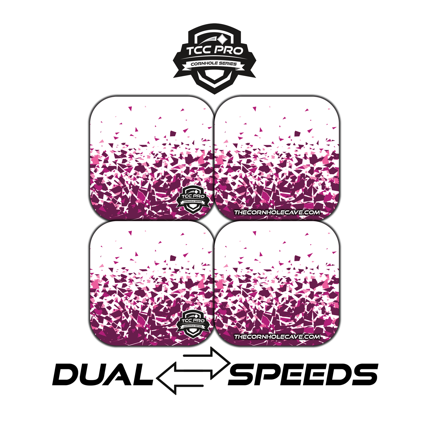 Elite Pro-Style Cornhole Bags – Unmatched Precision, Durability & Game-Changing Performance - Pink Shattered Glass- FREE SHIPPING!