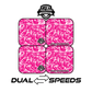 Elite Pro Cornhole Bags –  Set of 4 - Extra Hole Friendly & 5x Longer Lasting - Pink White Paint Splatter