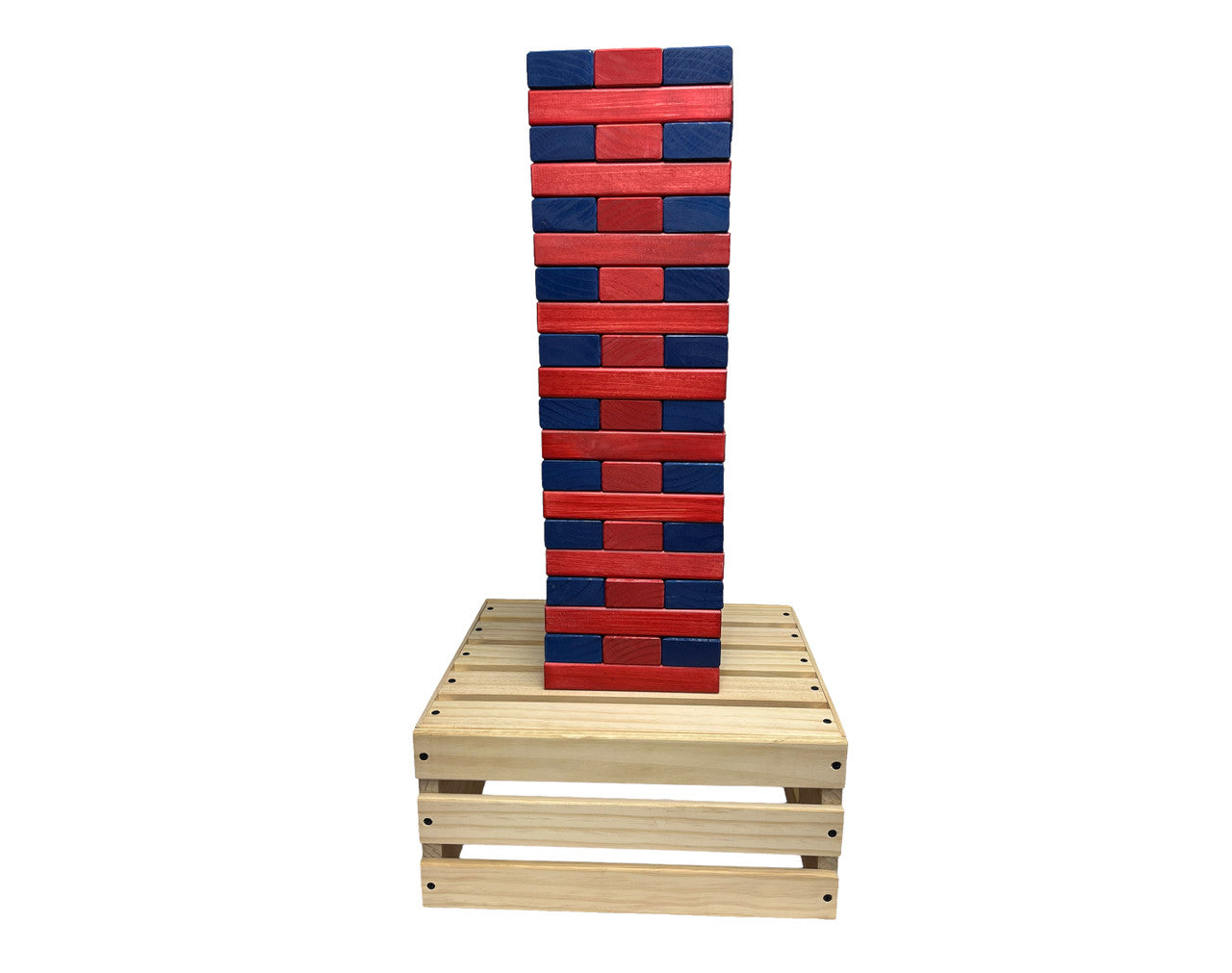 Colorful Premium Giant Toppling Timbers with Plain Crate- Choose Your Colors!