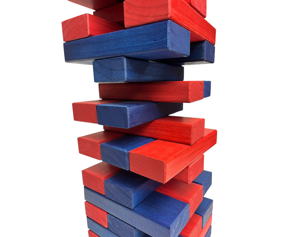 Colorful Premium Giant Toppling Timbers with Plain Crate- Choose Your Colors!