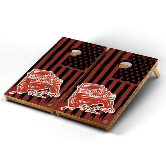 Professional Cornhole Boards – 5 Levels of Quality for Every Player - US Flag Jeep