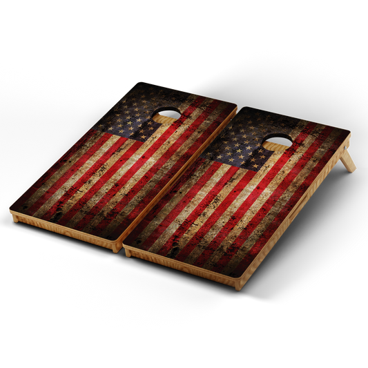 Professional Cornhole Boards – 5 Levels of Quality for Every Player - Distressed US Flag