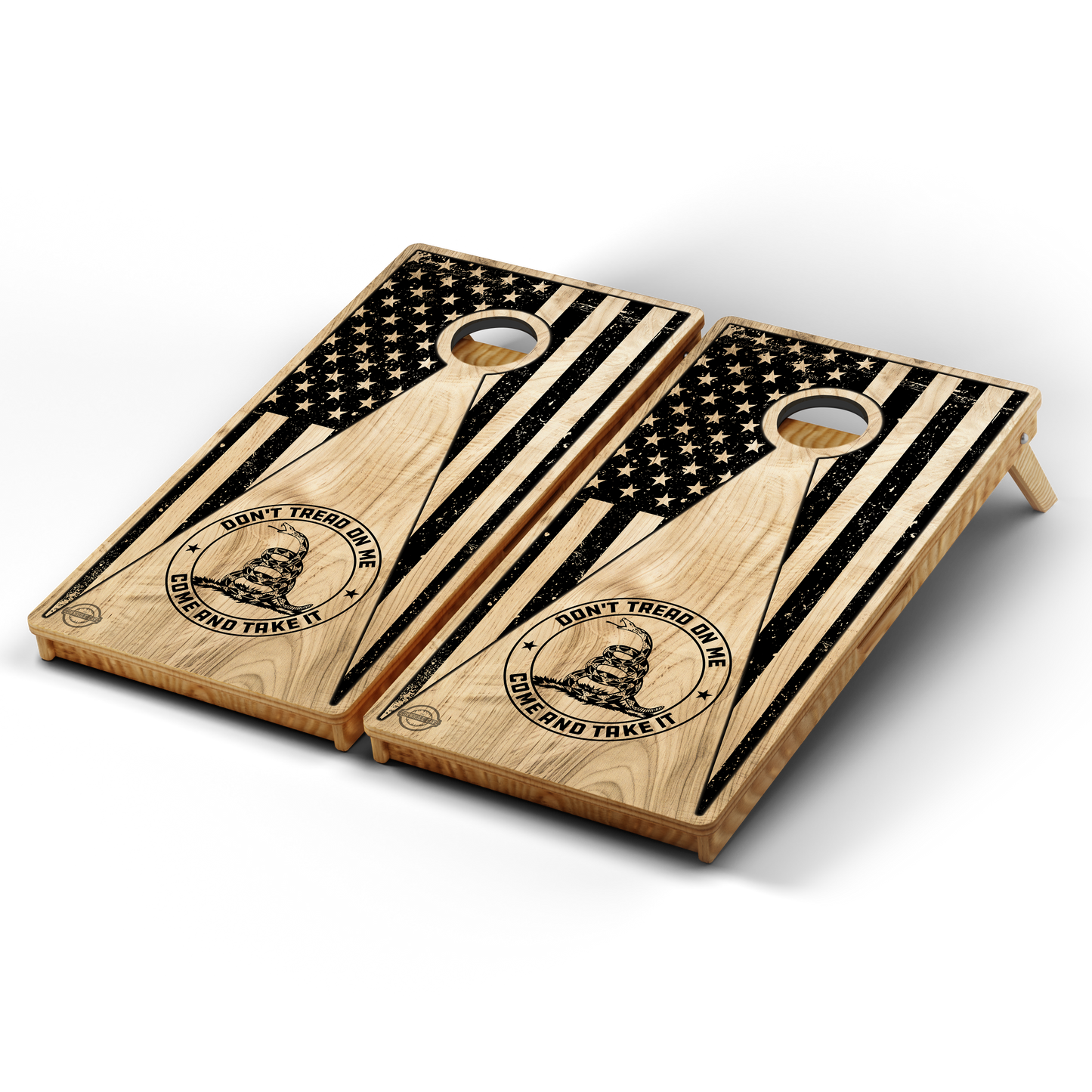 Professional Cornhole Boards – 5 Levels of Quality for Every Player - Don't Tread On Me USA Triangle