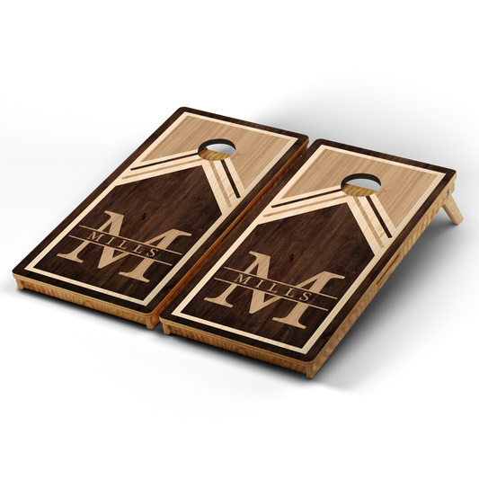 Professional Cornhole Boards – 5 Levels of Quality for Every Player - Family/Wedding Monogram 1