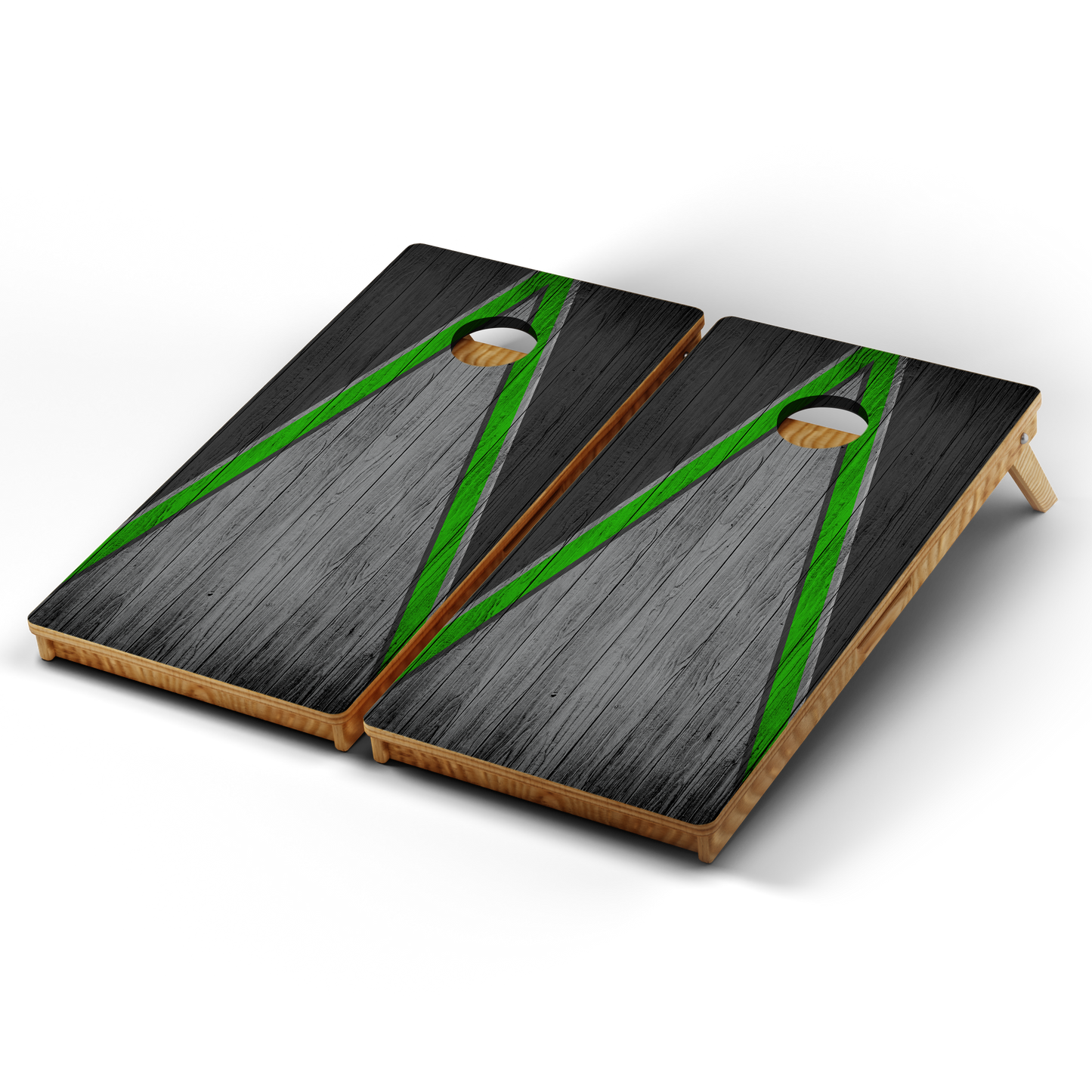 Professional Cornhole Boards – 5 Levels of Quality for Every Player - Grey Lime Wood Triangle