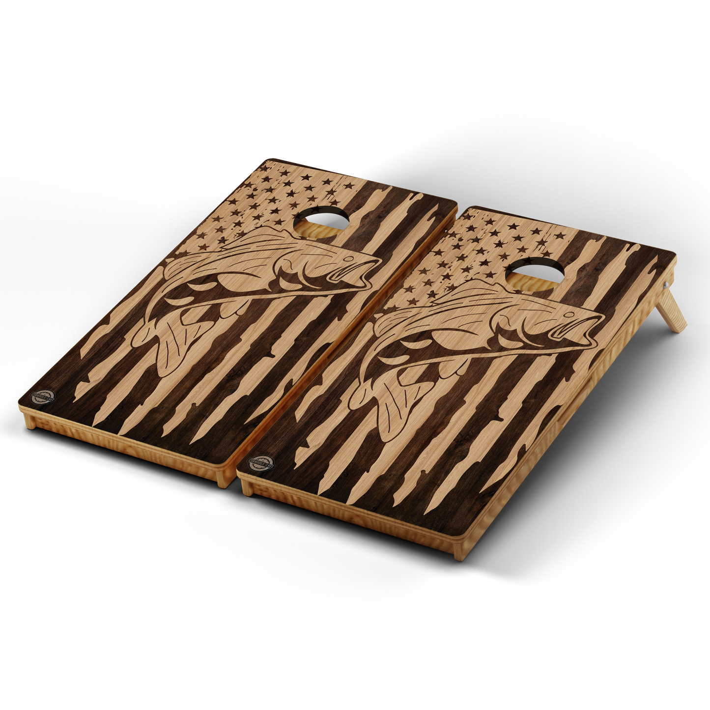 Ultimate Cornhole Bundle: Boards, Pro Bags, & Free Carrying Case ($50 Value) - Wood USA Fishing